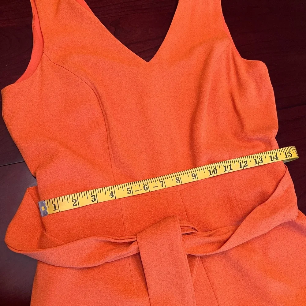 NWT - INC International Concepts –Size 8 Orange Sleeveless V-neck Jumpsuit - Picture 7 of 11